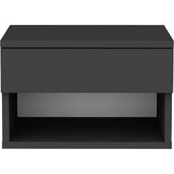 Jamot Floating Anthracite Bedside Table 31.8x44.4cm