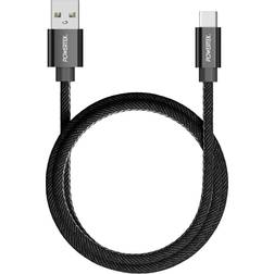 Powertek Classic Denim Jeans USB A - USB C M-M 6ft