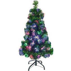 The Christmas Workshop Fibre Optic Artificial Green Christmas Tree 90cm