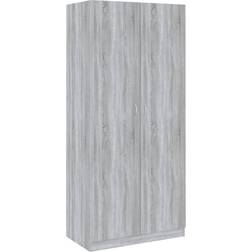 vidaXL Engineered Grey Sonoma Garderob 90x200cm