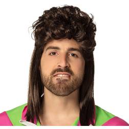 Boland Chav Larry Mullet Wig Brown