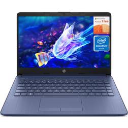 HP 2024 Stream 14 Inch Laptop for Students and Business, Royal Blue Laptop 16GB RAM + 64GB eMMC Storage, 1-Year Office 365, ‎Intel Celeron N4120, Intel UHD Graphics, Windows 11 S Laptop