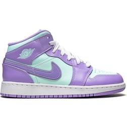 Nike Air Jordan 1 Mid GS - Purple Pulse/Arctic Punch/Glacier Blue