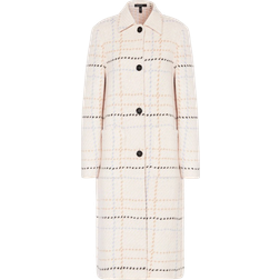 Marc Cain Classic Check Coat - Dark Cream