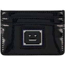 Acne Studios Face Logo Card Holder - Black/Black