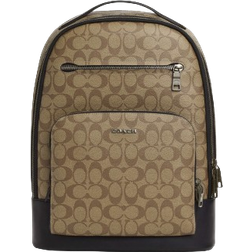 Coach Ethan Backpack In Signature Canvas - Gunmetal/Khaki