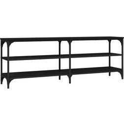 vidaXL Engineered Wood Black TV-bänk 140x50cm