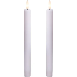 Cozzy 3D Flame White LED-ljus 22cm 2st