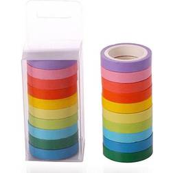 Rainbow Solid Color Masking Tape 10-pack