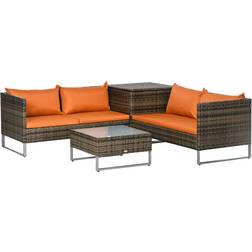 OutSunny 4Pcs Patio Outdoor Lounge Set