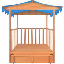 Freeport Park Wood Square Sandbox with Cover