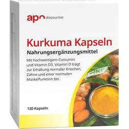 Apodiscounter Turmeric capsules with vitamin D3 120 Stk.