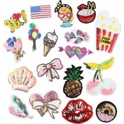 Shein Cherubic Mouth Iron On Patches 18pcs