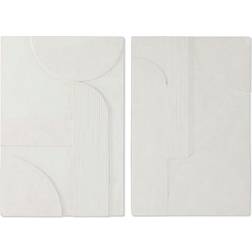 Home ESPRIT Modern White Wall Decor 80x120cm 2pcs