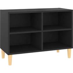 vidaXL Solid Wood Black Mueble de TV 69.5x50cm