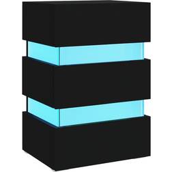 vidaXL Engineered Wood Black Sengebord 35x45cm