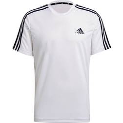 adidas Aeroready Designed To Move Sport 3-Stripes T-shirt Men - White