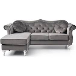 Glory Furniture Hollywood Dark Gray Sofa 82" 5 Seater