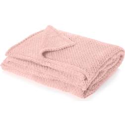 Dreamscene Luxury Waffle Honeycomb Warm Blankets Pink (150x125cm)