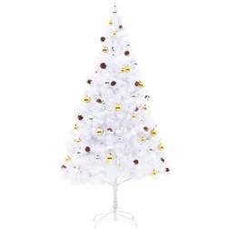 vidaXL Illuminated White Christmas Tree 210cm