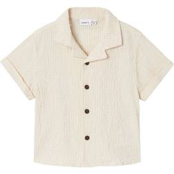 Name It Fedenis SS Shirt - Humus/Jet Stream (13227255)