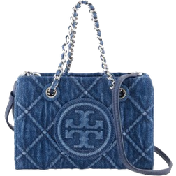 Tory Burch Mini Fleming Soft Chain Tote Bag - Denim