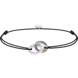 Thomas Sabo Two Rings Bracelet - Silver/Black/Multicolour