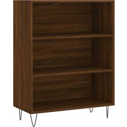 vidaXL Engineered Wood Brown Oak Bücherregal 90cm