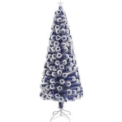 vidaXL Illuminated White/Blue Weihnachtsbaum 210cm