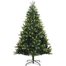 vidaXL Hinged Light Green/Dark Green Christmas Tree 120cm