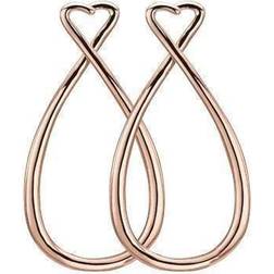 Christina London Heart Earrings - Rose Gold