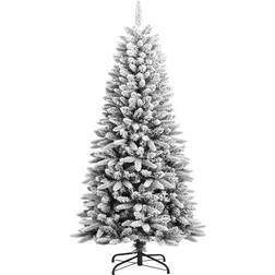 vidaXL Flocked Snow Green /White Julgran 120cm