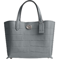 Coach Willow Tote 24 - Silver/Grey Blue Multi