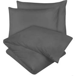 Utopia Bedding Brushed Duvet Cover Grey (200x200cm)