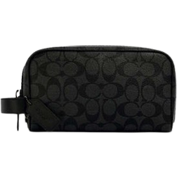 Coach Small Travel Kit In Signature Canvas - Gunmetal/Charcoal/Black