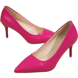 Shein Women's Fashionable Outdoor Casual Pointed Toe Stiletto Pumps With Thin Heels And Faux Pu Leather