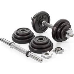 York Fitness Cast Iron Dumbbell Set in Case 20kg