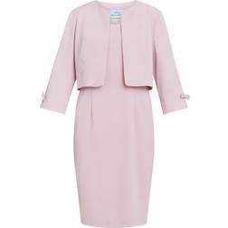 Gina Bacconi Corinne Crepe Dress And Jacket - Potpourri Pink