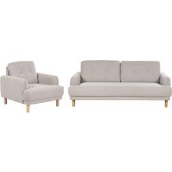 Beliani TUVE Brownish Gray Sofa 199cm 2Stk. 4-Sitzer