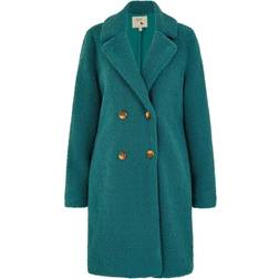 Yumi Teddy Bear Coat - Teal