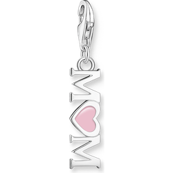 Thomas Sabo Mom with Heart Charm Pendant - Silver/Pink