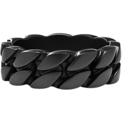 David Yurman Curb Chain Band Ring - Black