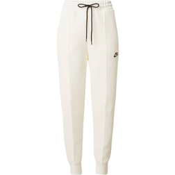 Nike Women's Sportswear Tech Fleece Mid-Rise Joggers - Pale Ivory/Black