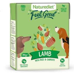 Naturediet Feel Good Wet Dog Food Lamb with Rice & Carrots 18x390g