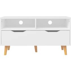 vidaXL 326777 White TV Bench 35.4x19.1"