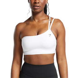 Gymshark One Shoulder Sports Bra - White