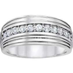 Pompeii3 Wedding Ring - White Gold/Diamonds