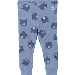 Polarn O. Pyret Baby Bear Print Leggings - Blue