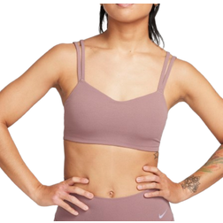 Nike Zenvy Strappy Women's Light-Support Padded Sports Bra - Smokey Mauve/White