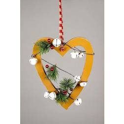 Shatchi Heart Shape Light Brown Christmas Decoration